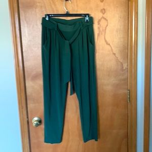 Dark green pull on pants